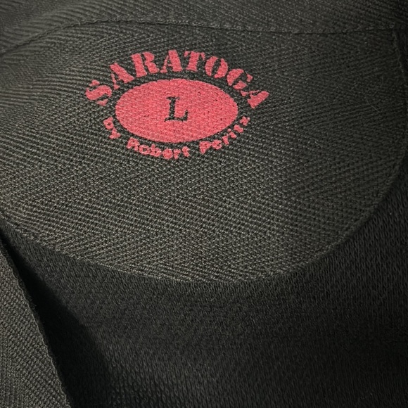 Men’s Saratoga by Robert Peritz Cotton Navy Vest Front Snap Closure size L VNTG - Picture 10 of 13